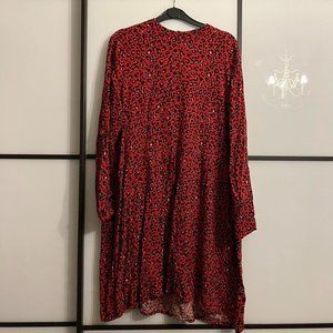 Womens Black and Red Dress